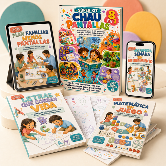 Súper Kit Chau Pantallas 8 en 1 | +160 Actividades Imprimibles